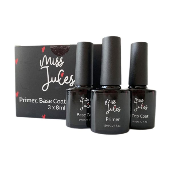 Miss Jules - Primer, Base Coat & Top Coat 24ml