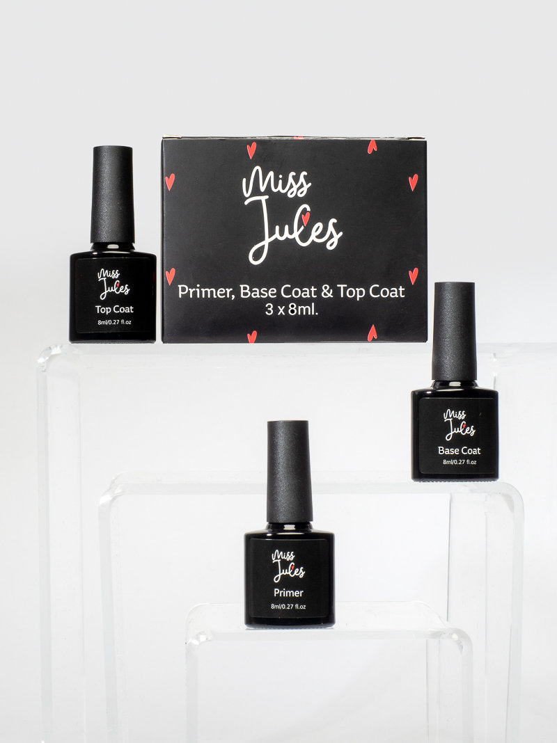 Miss Jules - Primer, Base Coat & Top Coat 24ml