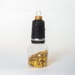 Miss Jules - Kerstbal flesje met gouden glitters